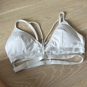 Lunalae Women's White Sports Bra